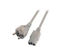 EFB Elektronik EK508.2 : Câble d'alimentation 2m Gris - Prise Type F (Mâle) vers Coupleur C13 (Femelle) - 250V 10A - PVC