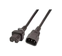 EFB Elektronik EK585.2 câble électrique Noir 2 m Coupleur C14 Coupleur C15 - Cables électriques (2 m, Male connector / Female connector, Coupleur C14, Coupleur C15, 250 V, Noir)