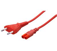 EFB-Elektronik EK589RT.1,8 1.8m Prise d'alimentation Type C Coupleur C7 Rouge câble électrique - Cables électriques (1,8 m, Mâle/Femelle, Prise d'alimentation Type C, Coupleur C7, 250, Rouge)