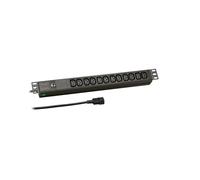 EFB Elektronik EK631CC.1 : Unité de Distribution d'Énergie 1U - 12 Prises C13, Câble 1.8m, Protection Surcharge, Intensité 10A, Aluminium/Thermoplastique