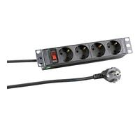 EFB-Elektronik EK631DE.11 Bloc multiprise 4 x CEE 7/3 avec Interrupteur en Aluminium 10"