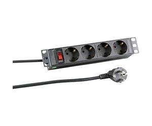 EFB-Elektronik EK631DE.11 Bloc multiprise 4 x CEE 7/3 avec Interrupteur en Aluminium 10"