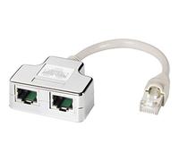 Adaptateur et convertisseur GENERIQUE Adaptateur Y réseau informatique EFB Elektronik K5125.015 RJ45 CAT 5e [2x RJ45 femelle - 1x RJ45 mâle] 15.00 cm métal