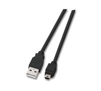 EFB Elektronik K5250SW.0,5V2 : Câble USB 2.0 A vers Mini-USB B, 0.5m, Noir, AWG 28/24, Connecteurs mâles droits