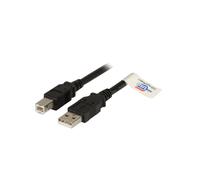 EFB Elektronik K5256SW.1,8 Câble USB 2.0 A vers B 1.8m Noir, Débit 480 Mbit/s, Blindage Mylar, AWG 28/20, Connecteurs mâles, PVC