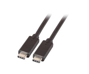 EFB Elektronik K5283-5ASW.0,5 : Câble USB4 Gen 2x2, USB-C mâle vers USB-C mâle, 0.5m, 20 Gbit/s, 100W Power Delivery, Noir