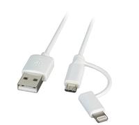 EFB-Elektronik K5351WS.1 câble USB 1 m 1.0 USB A Micro-USB B Blanc - Câbles USB (1 m, USB A, Micro-USB B, 1.0, Male Connector/Male Connector, Blanc)