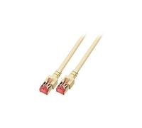 EFB Elektronik K5510.1,5 RJ45 Câble réseau, câble patch CAT 6 S/FTP 1.50 m gris ignifuge, sans halogène, avec cliquet dencastrement, contacts dorés