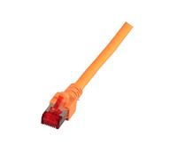 EFB Elektronik K5516.0,25 : Câble Réseau Cat6 S/FTP (S-STP) 0.25m Orange, Connecteurs RJ-45, 5000 Mbit/s, LSZH, AWG 27/7, 250 MHz, Diamètre 6.2mm