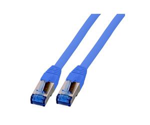 EFB Elektronik K5525FBL.1,5 Câble Réseau Cat6a S/FTP (S-STP) 1.5m Bleu RJ-45 Contacts Or 10000 Mbit/s 500 MHz Conducteur Cuivre