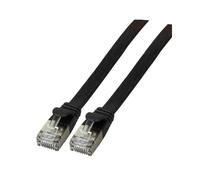 EFB Elektronik K5545SW.3 Câble Réseau 3m Cat6a U/FTP (STP) Noir, Connecteurs RJ-45 Plaqué Or, 10000 Mbit/s, 500 MHz, Conducteur Cuivre, PVC