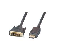EFB Elektronik K5564SW.1V2 : Câble 1m DVI mâle vers DisplayPort mâle, contacts plaqués or, résolution 1920x1080, gaine PVC, noir