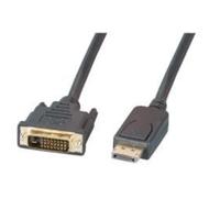 EFB Elektronik K5564SW.1V2 : Câble 1m DVI mâle vers DisplayPort mâle, contacts plaqués or, résolution 1920x1080, gaine PVC, noir