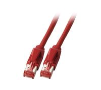 EFB Elektronik K8708RT.10 : Câble réseau Cat6a S/FTP (S-STP) 10m Rouge, Connecteurs RJ-45 plaqués Or, 10000 Mbit/s, 500 MHz, AWG 27/7, LSZH