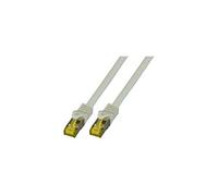 EFB Elektronik MK7001.1,5G RJ45 Câble réseau, câble patch CAT 6a (câble brut CAT 7) S/FTP 1.50 m gris ignifuge, sans halogène, avec cliquet