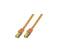 EFB Elektronik MK7001.1,5O RJ45 Câble réseau, câble patch CAT 6a (câble brut CAT 7) S/FTP 1.50 m orange ignifuge, sans halogène, avec cliquet