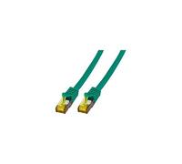 EFB Elektronik MK7001.1GR RJ45 Câble réseau, câble patch CAT 6a (câble brut CAT 7) S/FTP 1.00 m vert ignifuge, sans halogène, avec cliquet