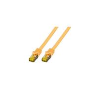 EFB Elektronik MK7001.2Y RJ45 Câble réseau, câble patch CAT 6a (câble brut CAT 7) S/FTP 2.00 m jaune ignifuge, sans halogène, avec cliquet