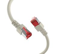 - Cordon de raccordement - RJ-45 (M) pour RJ-45 (M) - 25 cm - Paire torsadée blindée (SSTP) - CAT 6 - démarré, sans halogène - gris