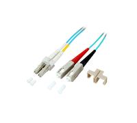 EFB Elektronik O0314.2 : Câble Fibre Optique OM3 2m, Connecteurs LC/SC, 50/125µm, Full Duplex, Turquoise