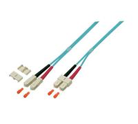 EFB Elektronik O0318.1 : Câble Fibre Optique OM4 1m, Connecteurs SC/SC, 62.5/125µm, Turquoise, Température -20°C à 70°C