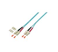 EFB Elektronik O0318.1 : Câble Fibre Optique OM4 1m, Connecteurs SC/SC, 62.5/125µm, Turquoise, Température -20°C à 70°C