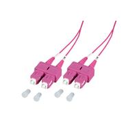 EFB Elektronik O0318.2-1.2 Câble Fibre Optique OM4 2m 2x SC/SC Duplex 50/125µm LSZH Violet, Diamètre 1.2mm, Perte d'insertion 0.25dB, RoHS