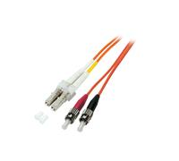 EFB Elektronik O0321.2 Câble Fibre Optique OM2 2m LC/ST 50/125µm Orange - Connecteurs Mâles - Full Duplex - Code SH 85447000