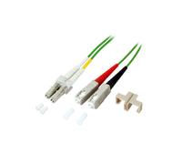 EFB Elektronik O0323.5OM5 Câble Fibre Optique 5m 2xSC/2xLC OM5 50/125µm Multimode LSZH Vert, Perte 0.2dB, -20°C/70°C, RoHS