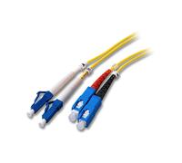 EFB Elektronik O0360.1 : Câble Fibre Optique OS2 1m, Connecteurs LC/SC, 9/125µm, Duplex Intégral, Jaune