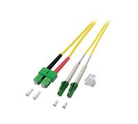 EFB Elektronik O0387.10 : Câble Fibre Optique OS2 10m LC/SC, 9/125µm, APC, Full Duplex, Jaune, pour applications InfiniBand et Fibre Optique.