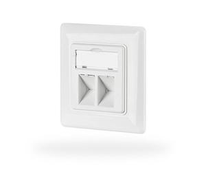 EFB-Elektronik Prise réseau double pour Keystone Blanc RAL 9003