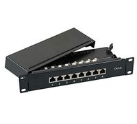 EFB-Elektronik RAL7035 Mini Panneau de Brassage 8 x RJ45 Cat.6A, 1HE 10", Mural Gris