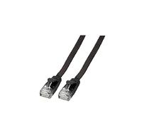 EFB-Elektronik RJ45 Flat Patch Cable U/UTP Cat.6A PVC 1 m Black