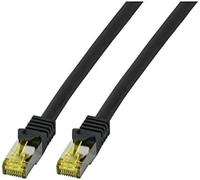 EFB-Elektronik RJ45 Patch Cable Cat.6A S/FTP FRNC 0.25 m Black black 0,25 m