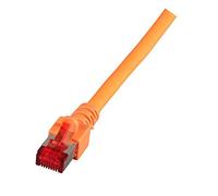 EFB Elektronik Câble Réseau Cat6 S/FTP 1m Orange - RJ45 Mâle/Mâle, Contacts Or, LSZH, 1000 Mbit/s, Diamètre 6.2mm, RoHS - K5516.1