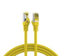 EFB-Elektronik RJ45 Patchkabel S/FTP,Cat.6A,LSZH,Cat.7 Rohkabel,0,25m,gelb, 3 St