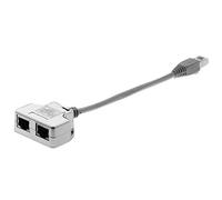 2er-Set Réseau Splitter Y-Adaptateur Port Doppler Répartition RJ45 2-fach
