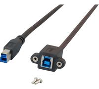 EFB K5264SW.1 EFB USB3.0 Verlängerung B-B,St.-Einbaubuchse,1,0m,sw,Classic