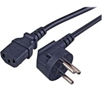 EFB Netzkabel Israel - C13 180°,schwarz,1.8m,3x0.75mm