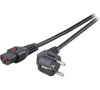 EFB Netzkabel Schutzk. 90°-C13 180°,IEC Lock,sw,1.0m,3x1.00