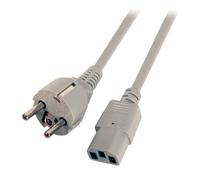EFB Netzkabel Schutzkontakt 180°-C13 180°,grau,5.0m,3x1.00mm