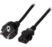 EFB Netzkabel Schutzkontakt 180°-C13 180°,sw,5.0m,3x1.00mm