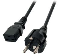 EFB Netzkabel Schutzkontakt 180°-C19 180°,sw,1.8m,3x1.50mm