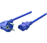 EFB Netzkabel Schutzkontakt 90°-C13 180°,blau,1.8m,3x0.75m
