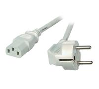 EFB Netzkabel Schutzkontakt 90°-C13 180°,grau,3.0m,3x1.00m