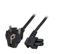 EFB Netzkabel Schutzkontakt 90°-C5 90°,sw,3.0m,3x0.75mm