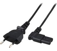 EFB Netzleitung Euro - C7 90° links/rechts,sw,2.0m,2x0.75mm