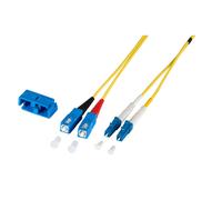 EFB O0360.1 EFB Duplex Jumper LC-SC 9/125, OS2, LSZH, gelb, 2.0mm, 1m