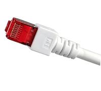 EFB RJ45 Câble Patch S/FTP catégorie 6 LSZH 0,15 m Blanc Pur cuivre Impression Longueur sur Tube de Protection Anti-Torsion breveté